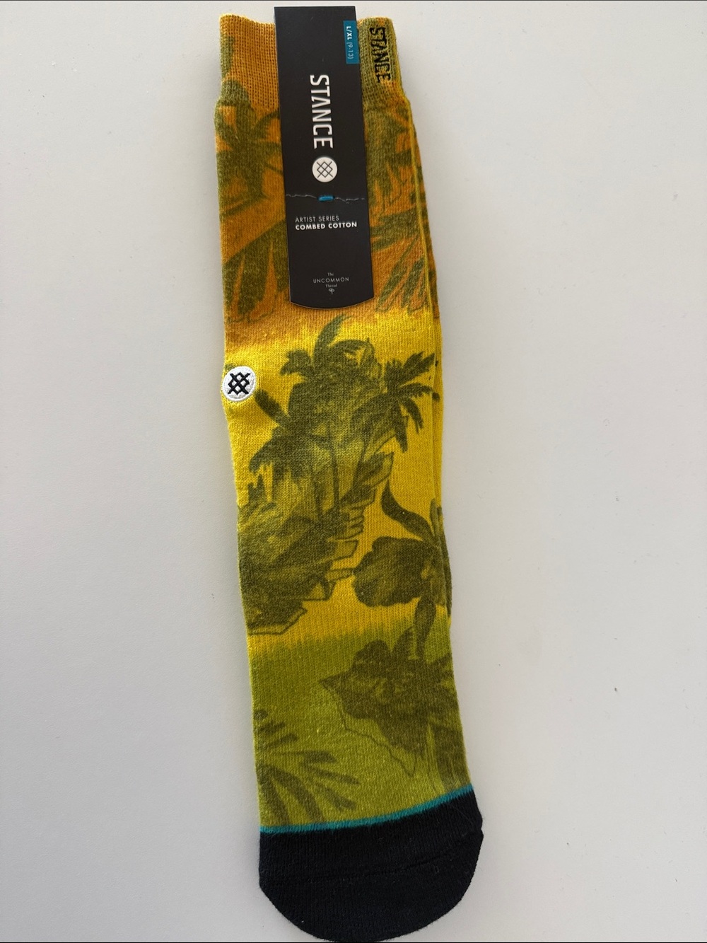 Stance Yellow Palm Tree Crew Socks